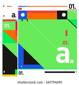 Vector Brochure design with letter A. Annual report vector illustration template. Corporate business catalog and magazine cover. Trendy Business with heads up style presentation graphic elements.