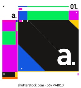Vector Brochure design with letter A. Annual report vector illustration template. Corporate business catalog and magazine cover. Trendy Business with heads up style presentation graphic elements.