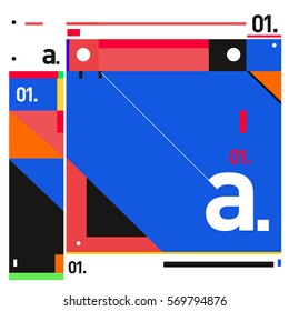 Vector Brochure design with letter A. Annual report vector illustration template. Corporate business catalog and magazine cover. Trendy Business with heads up style presentation graphic elements.