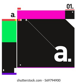Vector Brochure design with letter A. Annual report vector illustration template. Corporate business catalog and magazine cover. Trendy Business with heads up style presentation graphic elements.