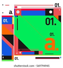 Vector Brochure design with letter A. Annual report vector illustration template. Corporate business catalog and magazine cover. Trendy Business with heads up style presentation graphic elements.
