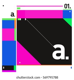 Vector Brochure design with letter A. Annual report vector illustration template. Corporate business catalog and magazine cover. Trendy Business with heads up style presentation graphic elements.