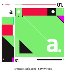 Vector Brochure design with letter A. Annual report vector illustration template. Corporate business catalog and magazine cover. Trendy Business with heads up style presentation graphic elements.