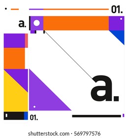 Vector Brochure design with letter A. Annual report vector illustration template. Corporate business catalog and magazine cover. Trendy Business with heads up style presentation graphic elements.