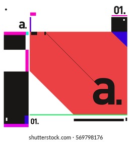 Vector Brochure design with letter A. Annual report vector illustration template. Corporate business catalog and magazine cover. Trendy Business with heads up style presentation graphic elements.