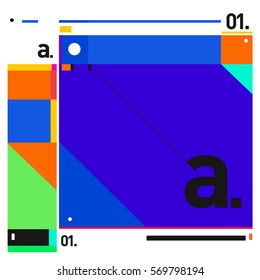 Vector Brochure design with letter A. Annual report vector illustration template. Corporate business catalog and magazine cover. Trendy Business with heads up style presentation graphic elements.
