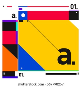 Vector Brochure design with letter A. Annual report vector illustration template. Corporate business catalog and magazine cover. Trendy Business with heads up style presentation graphic elements.
