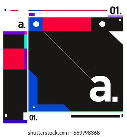 Vector Brochure design with letter A. Annual report vector illustration template. Corporate business catalog and magazine cover. Trendy Business with heads up style presentation graphic elements.