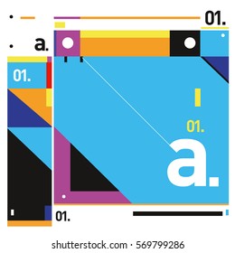 Vector Brochure design with letter A. Annual report vector illustration template. Corporate business catalog and magazine cover. Trendy Business with heads up style presentation graphic elements.
