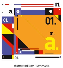Vector Brochure design with letter A. Annual report vector illustration template. Corporate business catalog and magazine cover. Trendy Business with heads up style presentation graphic elements.