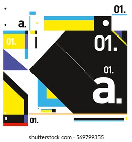 Vector Brochure design with letter A. Annual report vector illustration template. Corporate business catalog and magazine cover. Trendy Business with heads up style presentation graphic elements.