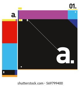 Vector Brochure design with letter A. Annual report vector illustration template. Corporate business catalog and magazine cover. Trendy Business with heads up style presentation graphic elements.