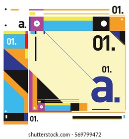 Vector Brochure design with letter A. Annual report vector illustration template. Corporate business catalog and magazine cover. Trendy Business with heads up style presentation graphic elements.