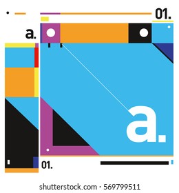Vector Brochure design with letter A. Annual report vector illustration template. Corporate business catalog and magazine cover. Trendy Business with heads up style presentation graphic elements.