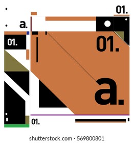 Vector Brochure design with letter A. Annual report vector illustration template. Corporate business catalog and magazine cover. Trendy Business with heads up style presentation graphic elements.