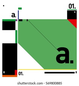 Vector Brochure design with letter A. Annual report vector illustration template. Corporate business catalog and magazine cover. Trendy Business with heads up style presentation graphic elements.