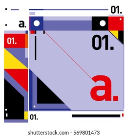 Vector Brochure design with letter A. Annual report vector illustration template. Corporate business catalog and magazine cover. Trendy Business with heads up style presentation graphic elements.