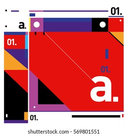 Vector Brochure design with letter A. Annual report vector illustration template. Corporate business catalog and magazine cover. Trendy Business with heads up style presentation graphic elements.
