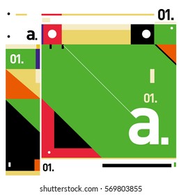 Vector Brochure design with letter A. Annual report vector illustration template. Corporate business catalog and magazine cover. Trendy Business with heads up style presentation graphic elements.
