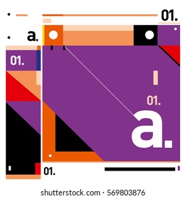 Vector Brochure design with letter A. Annual report vector illustration template. Corporate business catalog and magazine cover. Trendy Business with heads up style presentation graphic elements.
