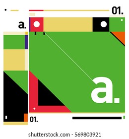 Vector Brochure design with letter A. Annual report vector illustration template. Corporate business catalog and magazine cover. Trendy Business with heads up style presentation graphic elements.