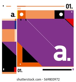 Vector Brochure design with letter A. Annual report vector illustration template. Corporate business catalog and magazine cover. Trendy Business with heads up style presentation graphic elements.