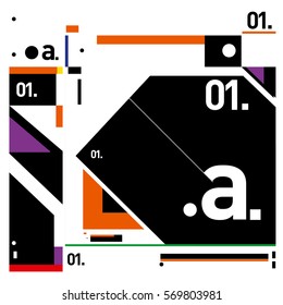 Vector Brochure design with letter A. Annual report vector illustration template. Corporate business catalog and magazine cover. Trendy Business with heads up style presentation graphic elements.