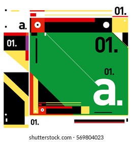 Vector Brochure design with letter A. Annual report vector illustration template. Corporate business catalog and magazine cover. Trendy Business with heads up style presentation graphic elements.