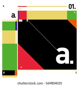 Vector Brochure design with letter A. Annual report vector illustration template. Corporate business catalog and magazine cover. Trendy Business with heads up style presentation graphic elements.