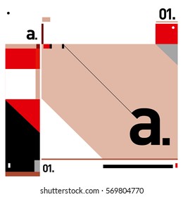 Vector Brochure design with letter A. Annual report vector illustration template. Corporate business catalog and magazine cover. Trendy Business with heads up style presentation graphic elements.