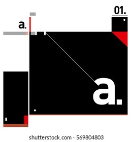 Vector Brochure design with letter A. Annual report vector illustration template. Corporate business catalog and magazine cover. Trendy Business with heads up style presentation graphic elements.