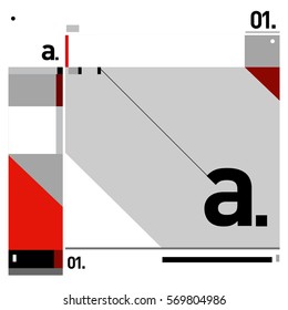 Vector Brochure design with letter A. Annual report vector illustration template. Corporate business catalog and magazine cover. Trendy Business with heads up style presentation graphic elements.