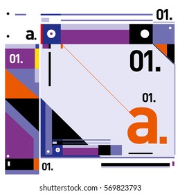 Vector Brochure design with letter A. Annual report vector illustration template. Corporate business catalog and magazine cover. Trendy Business with heads up style presentation graphic elements.