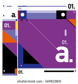 Vector Brochure design with letter A. Annual report vector illustration template. Corporate business catalog and magazine cover. Trendy Business with heads up style presentation graphic elements.