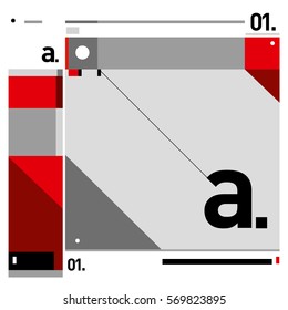 Vector Brochure design with letter A. Annual report vector illustration template. Corporate business catalog and magazine cover. Trendy Business with heads up style presentation graphic elements.