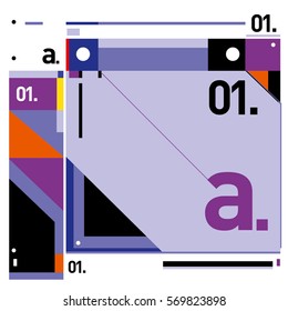 Vector Brochure design with letter A. Annual report vector illustration template. Corporate business catalog and magazine cover. Trendy Business with heads up style presentation graphic elements.
