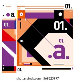 Vector Brochure design with letter A. Annual report vector illustration template. Corporate business catalog and magazine cover. Trendy Business with heads up style presentation graphic elements.