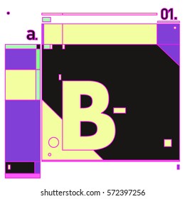 Vector Brochure Design Letter B Annual Stock Vector (Royalty Free ...