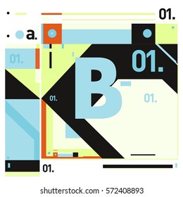 Vector Brochure Design Letter B Annual Stock Vector (Royalty Free ...