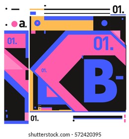 Vector Brochure design with letter B. Annual report vector illustration template. Corporate business catalog and magazine cover. Trendy Business with heads up style presentation graphic elements.
