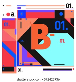 Vector Brochure Design Letter B Annual Stock Vector (Royalty Free ...