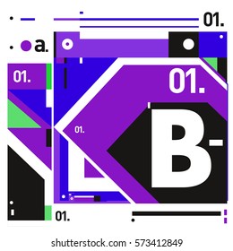 Vector Brochure design with letter B. Annual report vector illustration template. Corporate business catalog and magazine cover. Trendy Business with heads up style presentation graphic elements.