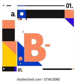 Vector Brochure Design Letter B Annual Stock Vector (Royalty Free ...