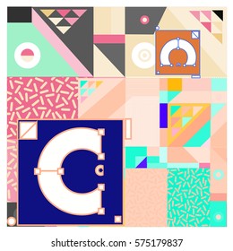 Vector Brochure design with letter C. Annual report vector illustration template. Corporate business catalog and magazine cover. Trendy Business with heads up style presentation graphic elements.