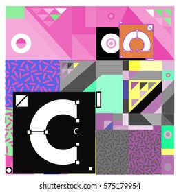 Vector Brochure design with letter C. Annual report vector illustration template. Corporate business catalog and magazine cover. Trendy Business with heads up style presentation graphic elements.
