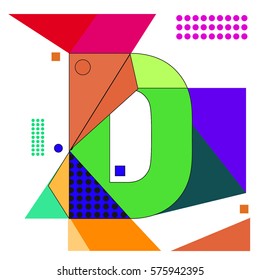 Vector Brochure Design Letter D Illustration Stock Vector (Royalty Free ...