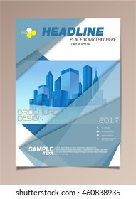Vector brochure design page template Building Business style.Can use for business data report, presentation, web page, brochure, leaflet, flyer, poster and advertising.