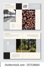 Vector brochure design template. Business background layout with geometric elements for magazine, cover design. A4 size.