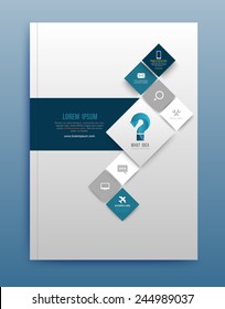 Vector brochure design template, flyer layout, magazine cover & poster template. Vector illustration. Can use for printing and web.