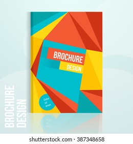 Vector brochure design template with geometric abstract shapes.Business brochure design, flyer brochure design, professional corporate brochure design cover.